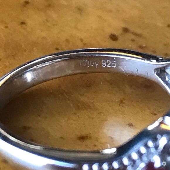 Norwegian Thulite Sterling Silver Ring Size 6 - Picture 6 of 9